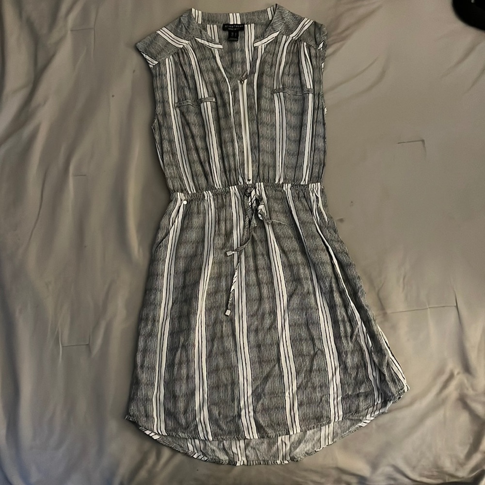 Striped Black and White Dress